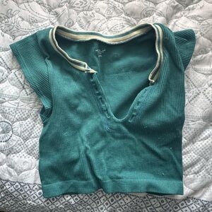 Teal Ribbed Women's Sweater